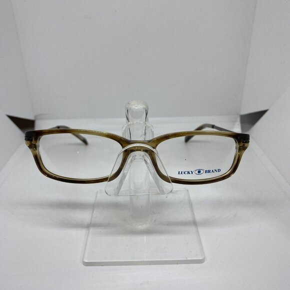 LUCKY BRAND SKIP DAY Brown Rectangular Kids Full Rim Eyeglasses Frames 48-16-135 - Picture 1 of 10